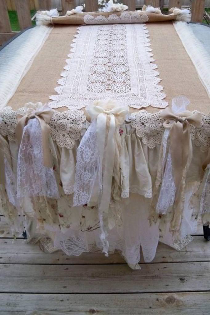 Image of: 120 Round Burlap Tablecloth