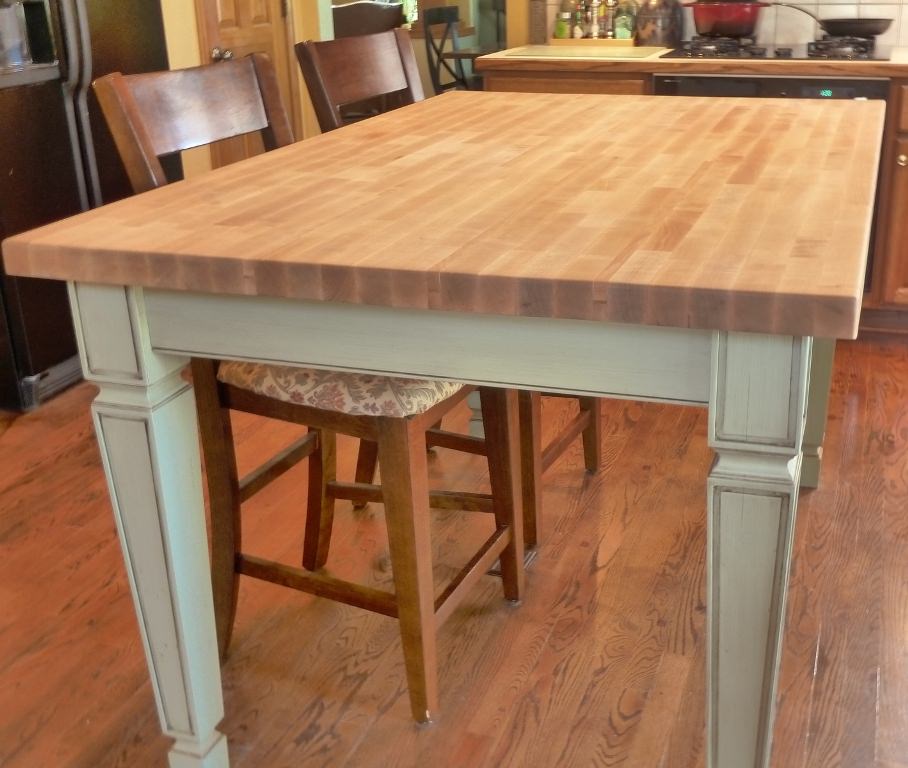 Image of: A Butcher Block Table