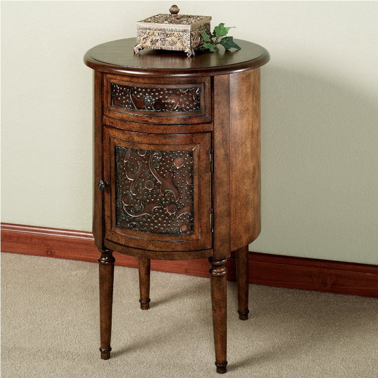 Image of: Accent End Table Cherry