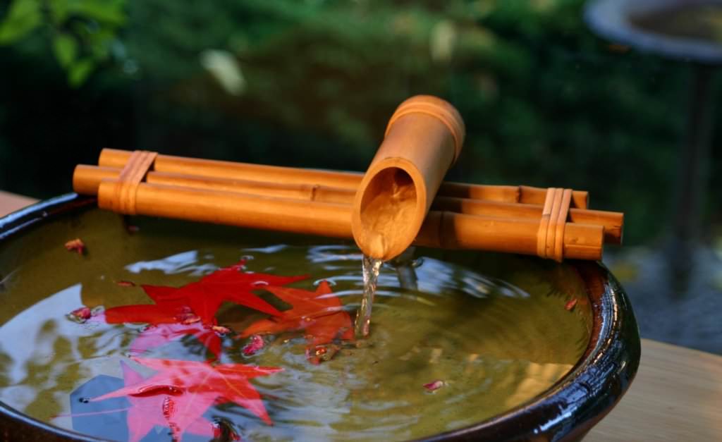 Image of: Adorable Natural Bamboo Fountain Ideas