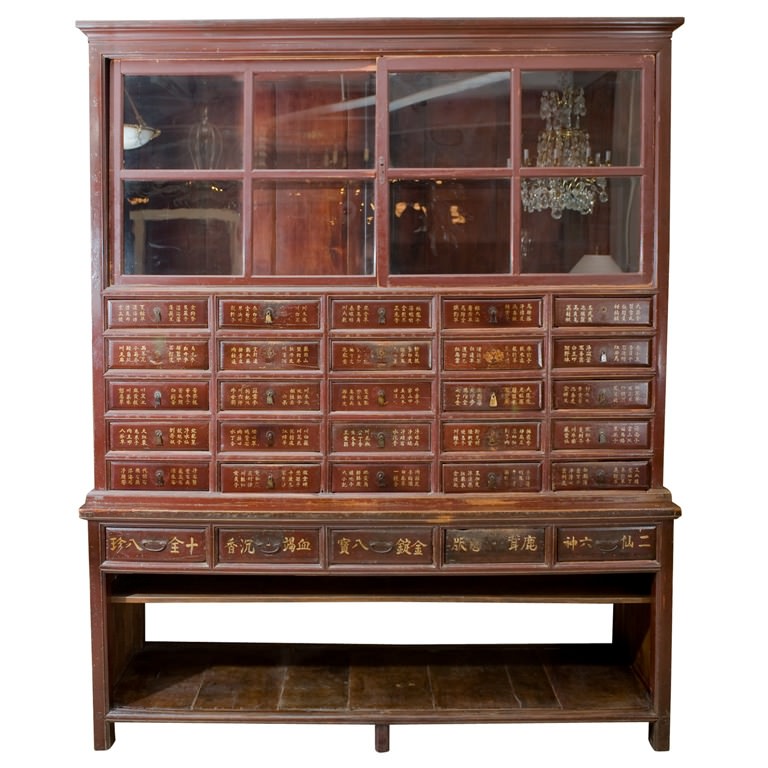 Image of: Apothecary Cabinet Glass Doors