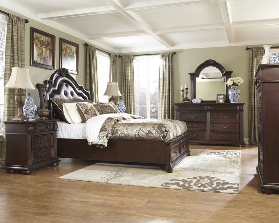 Image of: Ashley Furniture Porter King Bedroom Set Dimensions