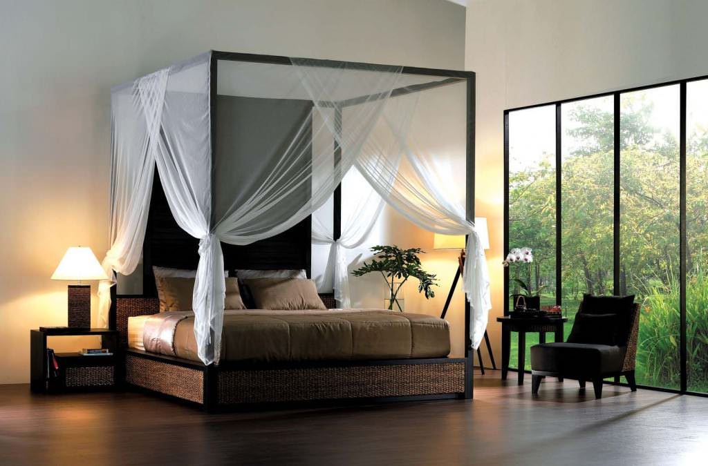 Ashley King Size Canopy Bed