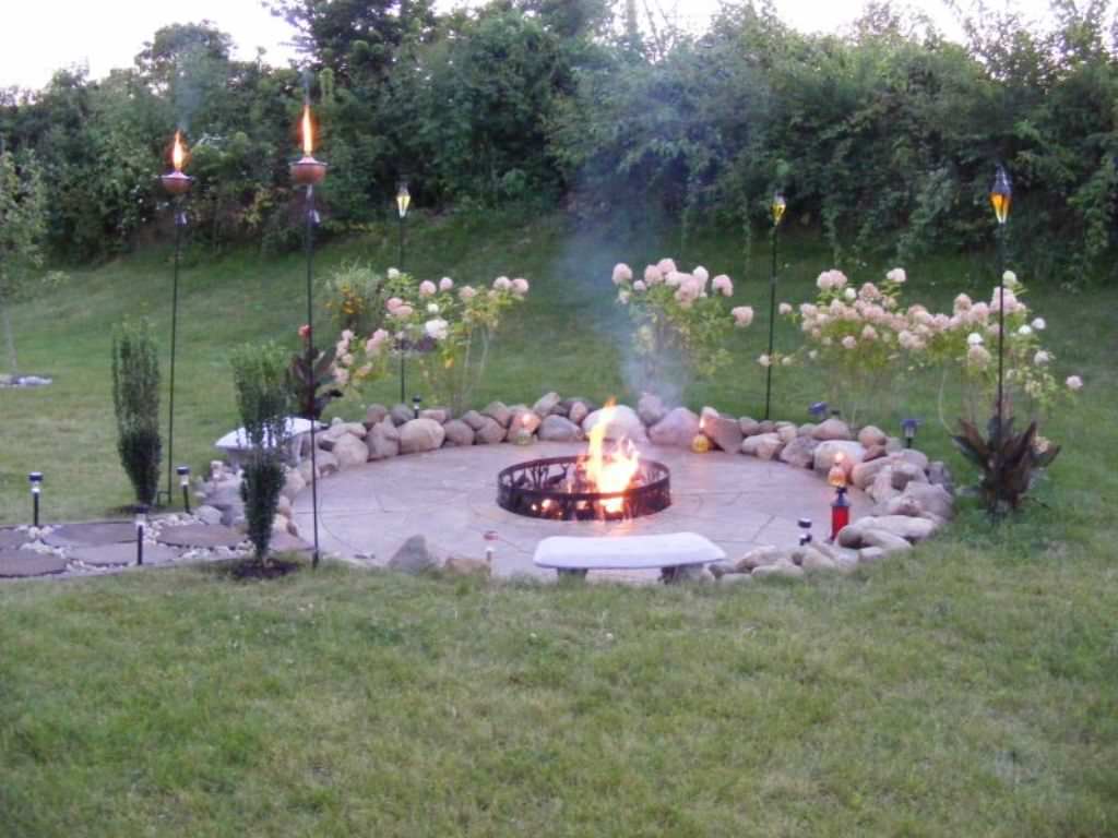 Image of: Backyard Fire Pit Designs Diy