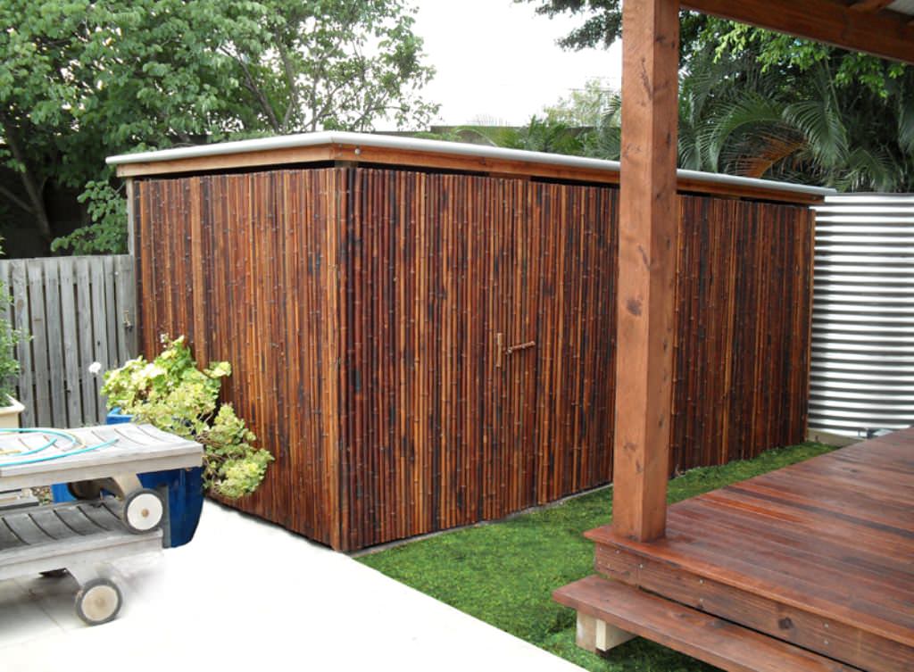 Image of: Bamboo Fence Panels With Patio