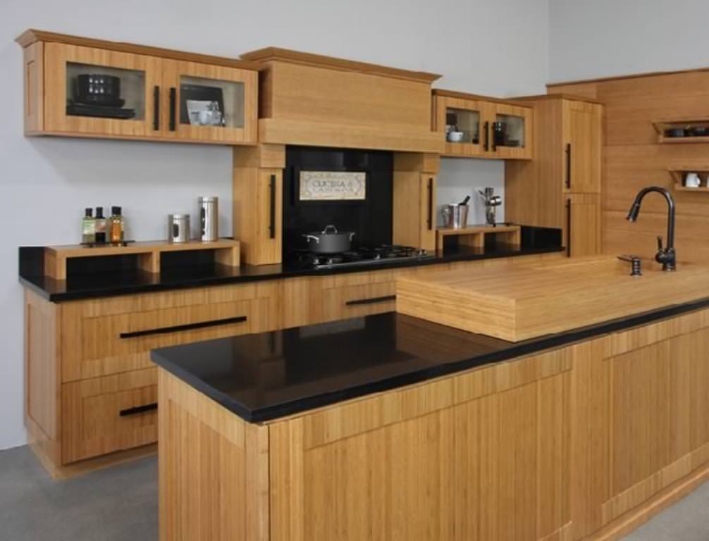 Image of: Bamboo Kitchen Cabinets Best
