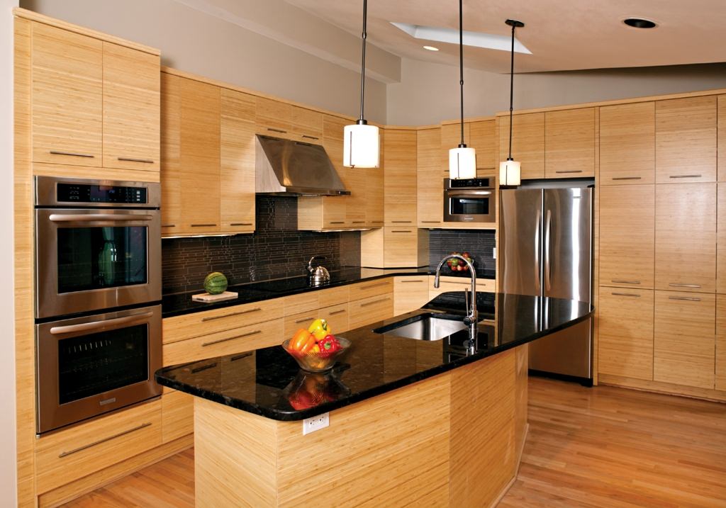 Image of: Bamboo Kitchen Cabinets Designs