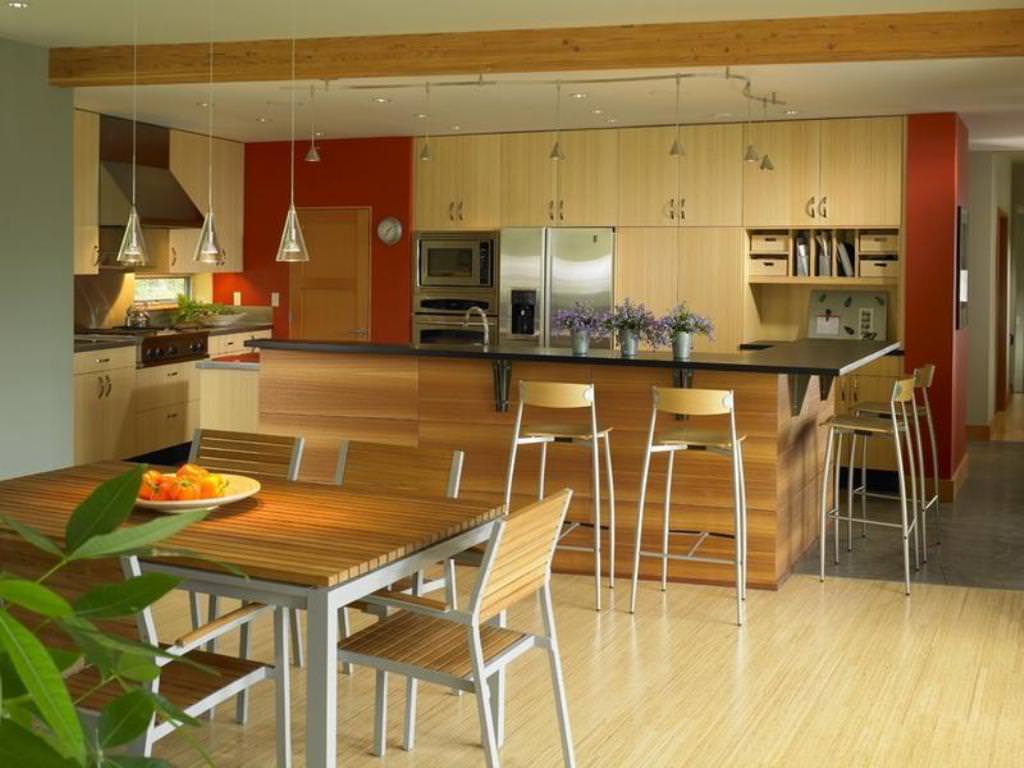 Image of: Bamboo Kitchen Cabinets For Apartment
