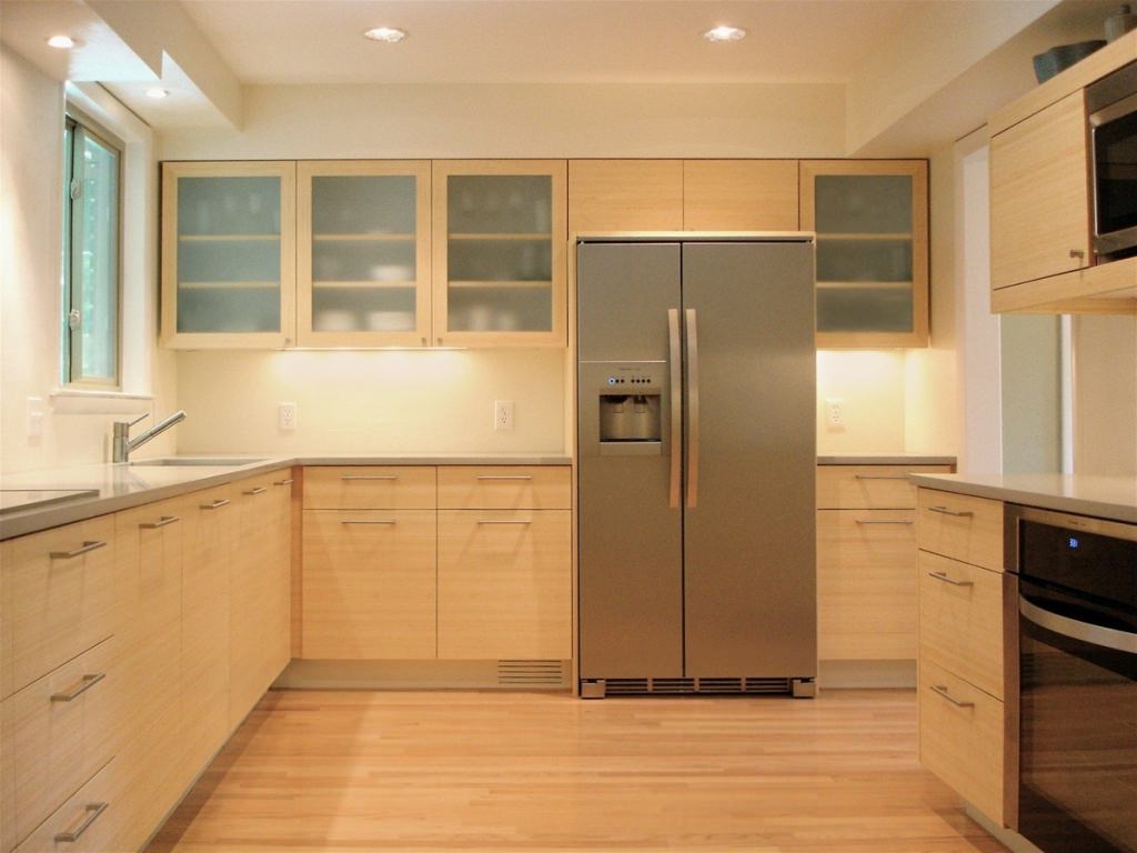 Image of: Bamboo Kitchen Cabinets Plants