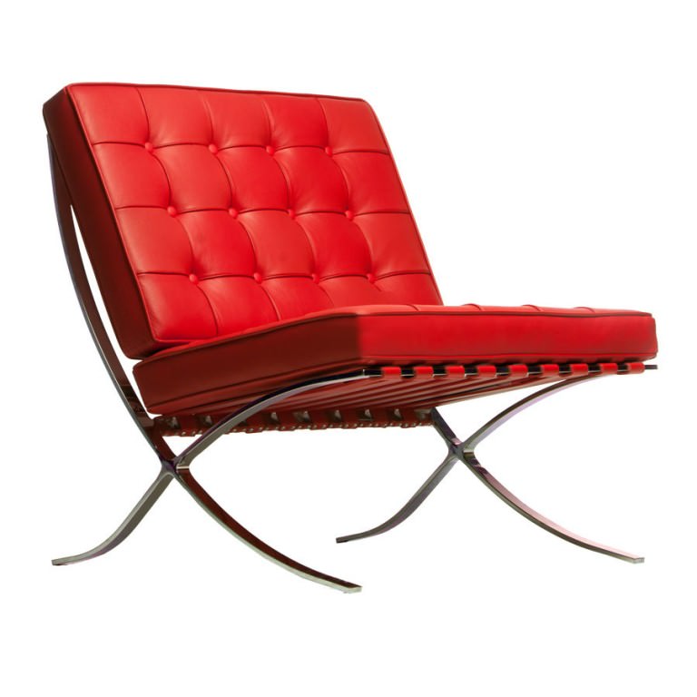 Image of: Barcelona Chair Red Leather
