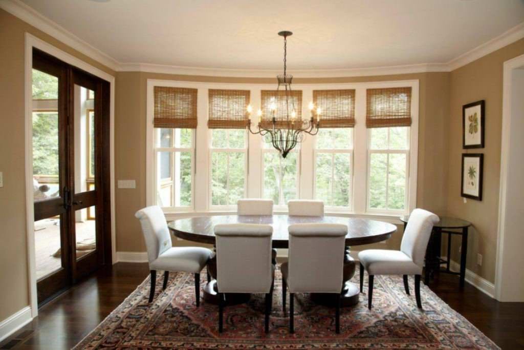 Image of: Beautiful Bamboo Window Shades With Elegant Living Room Design