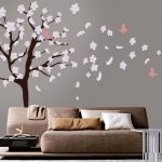 Beautiful Cherry Blossom Wall Decor Idea