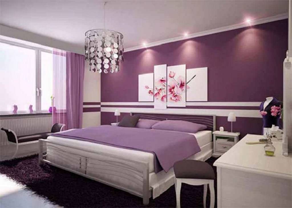 Image of: Bedroom Decorating Color Schemes Purple