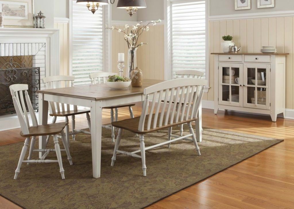Image of: Bench Style Dining Sets