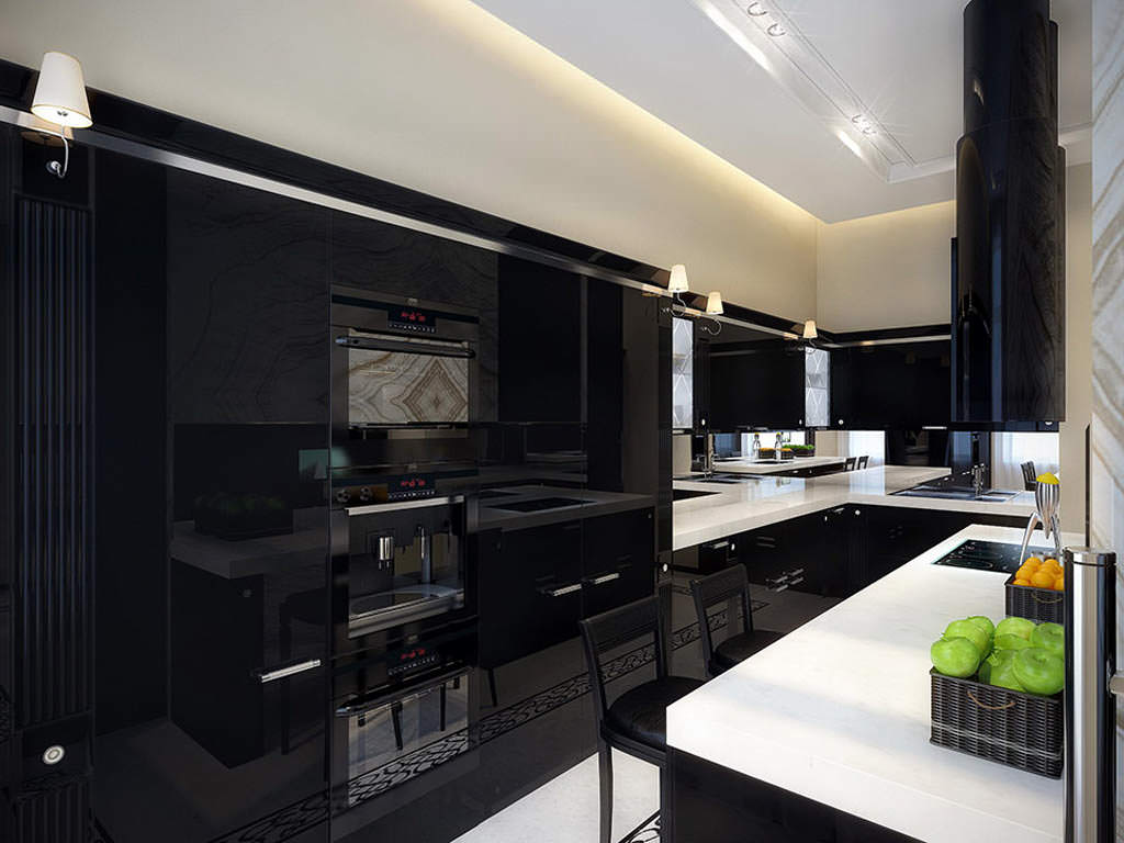 Image of: Black Cabinets In Kitchen Ideas