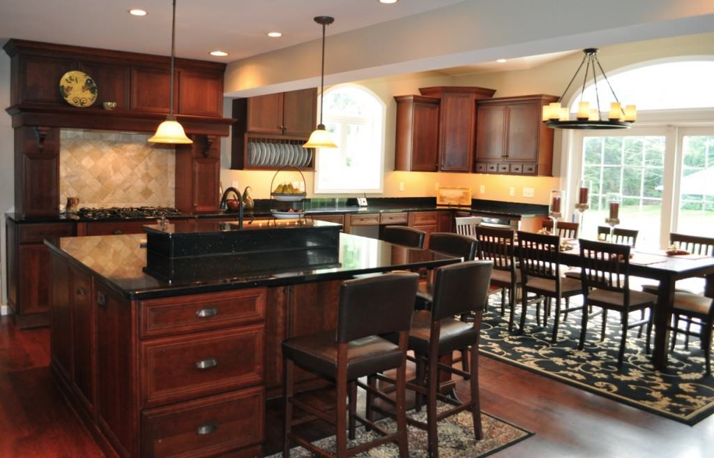 Image of: Black Cabinets In Kitchen What Color Walls