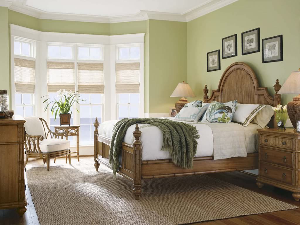 Image of: Brown Wicker Bedroom Furniture