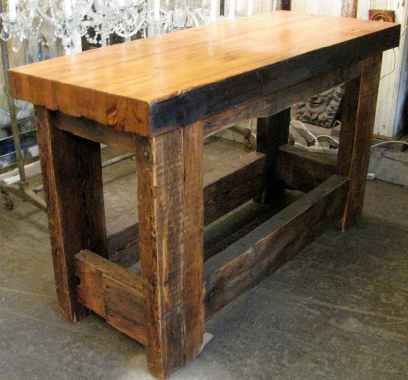 Image of: Butcher Block Table Legs