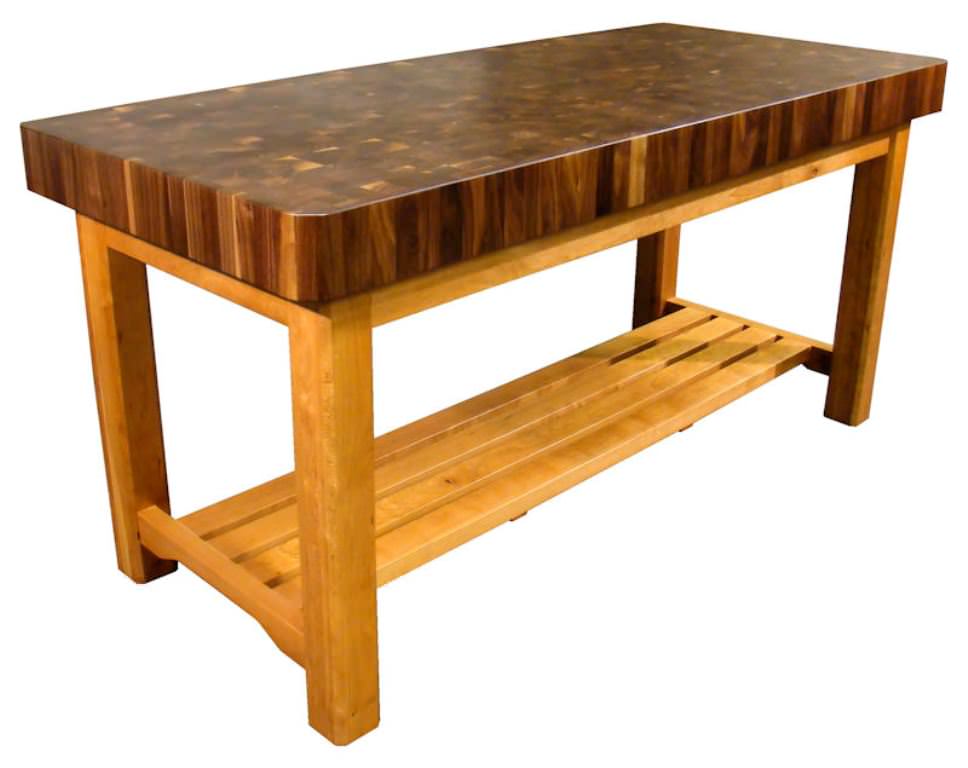 Image of: Butcher Block Table Woodworking Plans