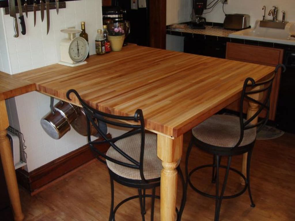 Image of: Butcher Block Table