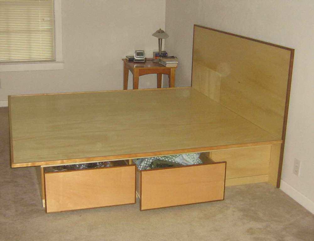 Image of: California King Bed Frame Drawers