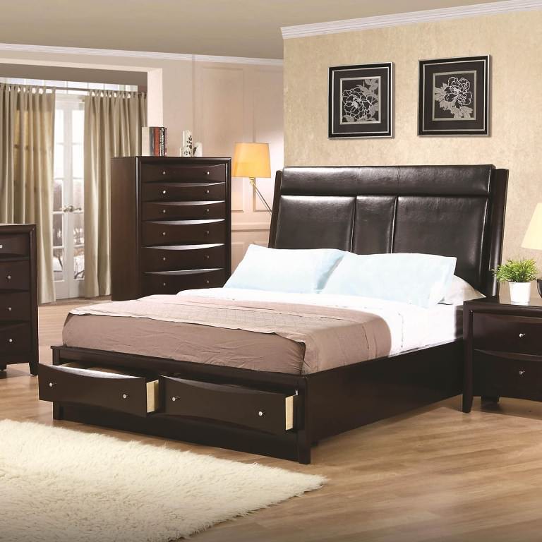 Image of: California King Platform Bed With Storage