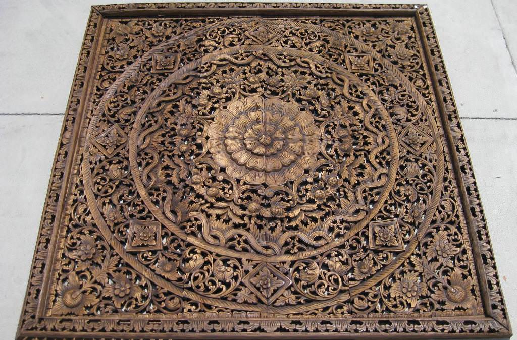 Image of: Ceiling Carved Wood Panels