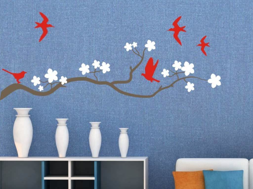 Image of: Cherry Blossom Wall Decor Design