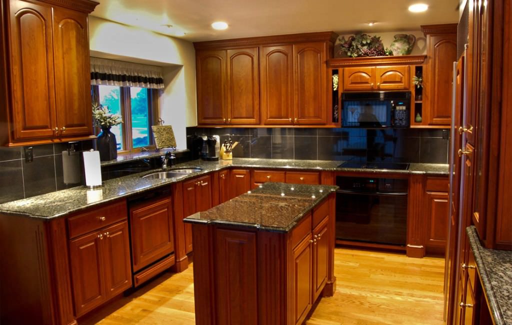 Image of: Cherry Wood Cabinets