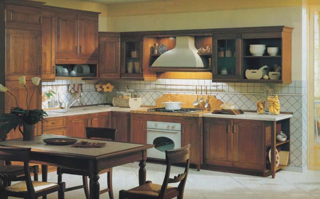 Image of: Cherry Wood Kitchen Cabinets