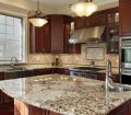 Cherry Wood Kitchen Cabinets With Glass Doors