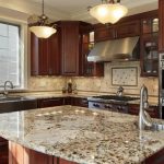 Cherry Wood Kitchen Cabinets With Glass Doors