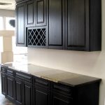 Dark Kitchen Cabinets With White Island