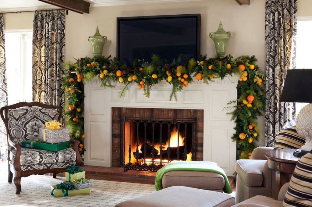 Image of: Decorating Fireplace Mantels Design