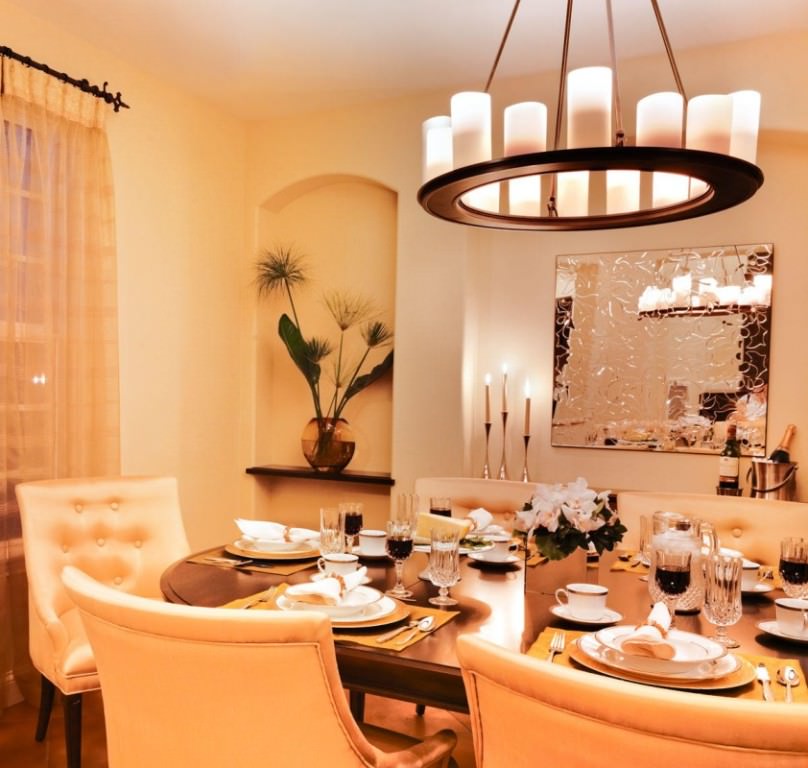 Image of: Dining Room Light Fixture Size