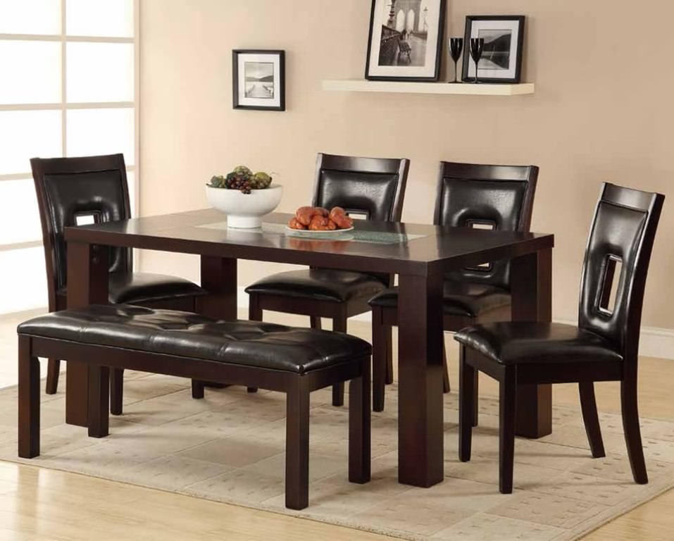 Image of: Dining Room Table With Bench Set