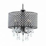Drum Pendant Lighting With Crystals