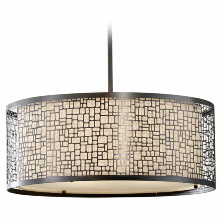 Image of: Drum Shade For Pendant Light