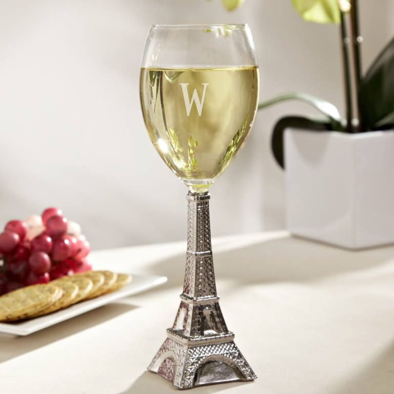 Image of: Eiffel Tower Decorative Wine Glasses