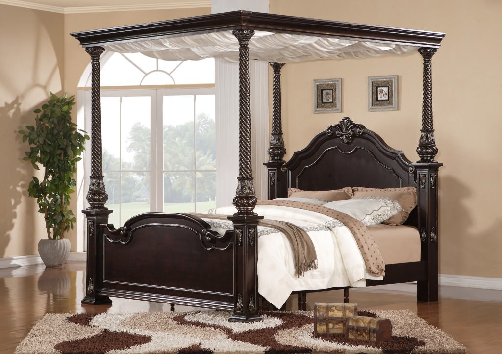 Image of: Ethan Allan Queen Canopy Bed