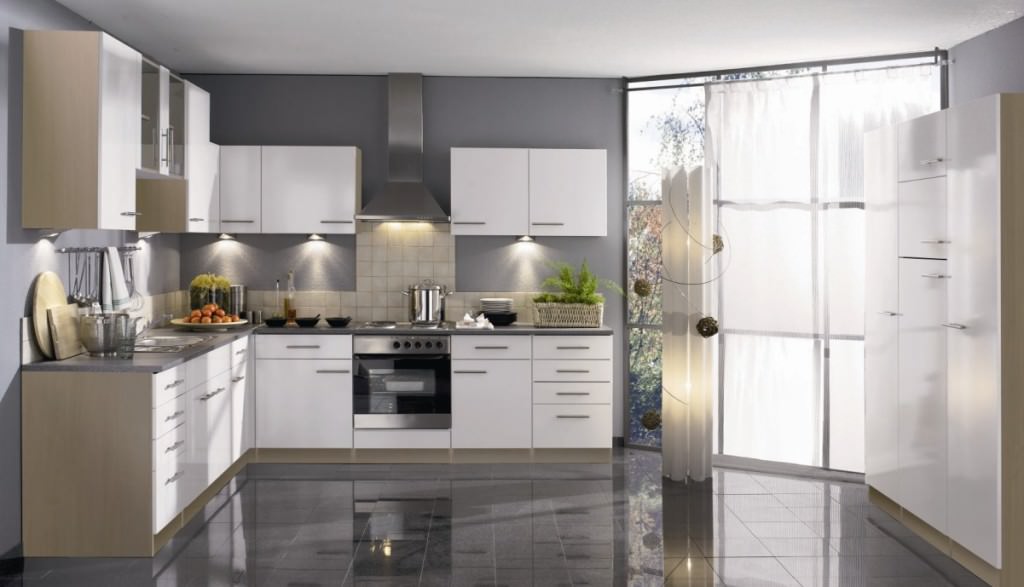 Image of: European High Gloss Kitchen Cabinets