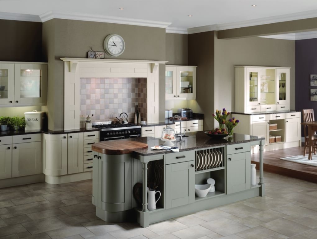 Image of: French Grey Kitchen Cabinets