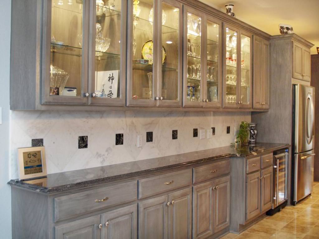 Image of: Gray Highend Kitchen Cabinets