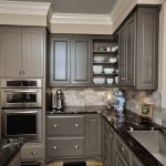 Gray Kitchen Cabinets With Black Appliances