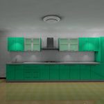 Green Kitchen Cabinets Painted