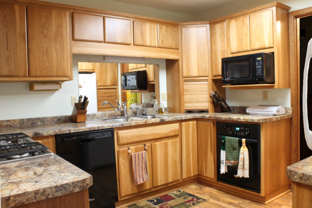 Image of: Hickory Kitchen Cabinets Top