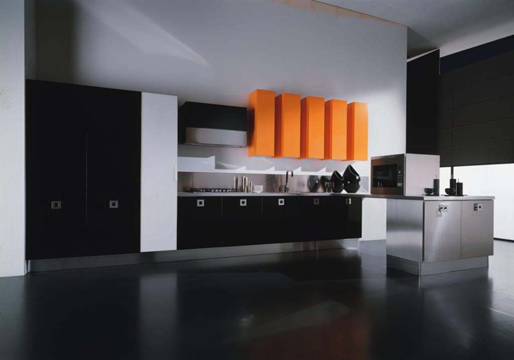 Image of: Images Of Black Cabinets In Kitchen