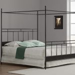 King Size Black Metal Canopy Bed