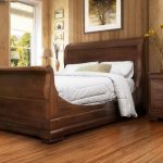 King Sleigh Bed Cherry Wood