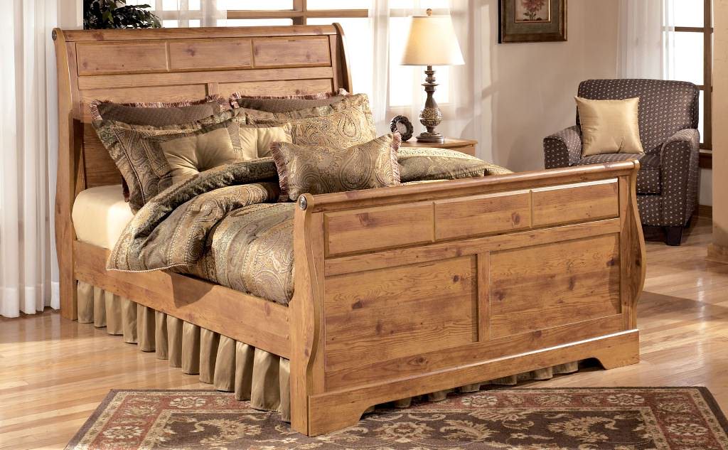 Image of: King Sleigh Bed With Storage